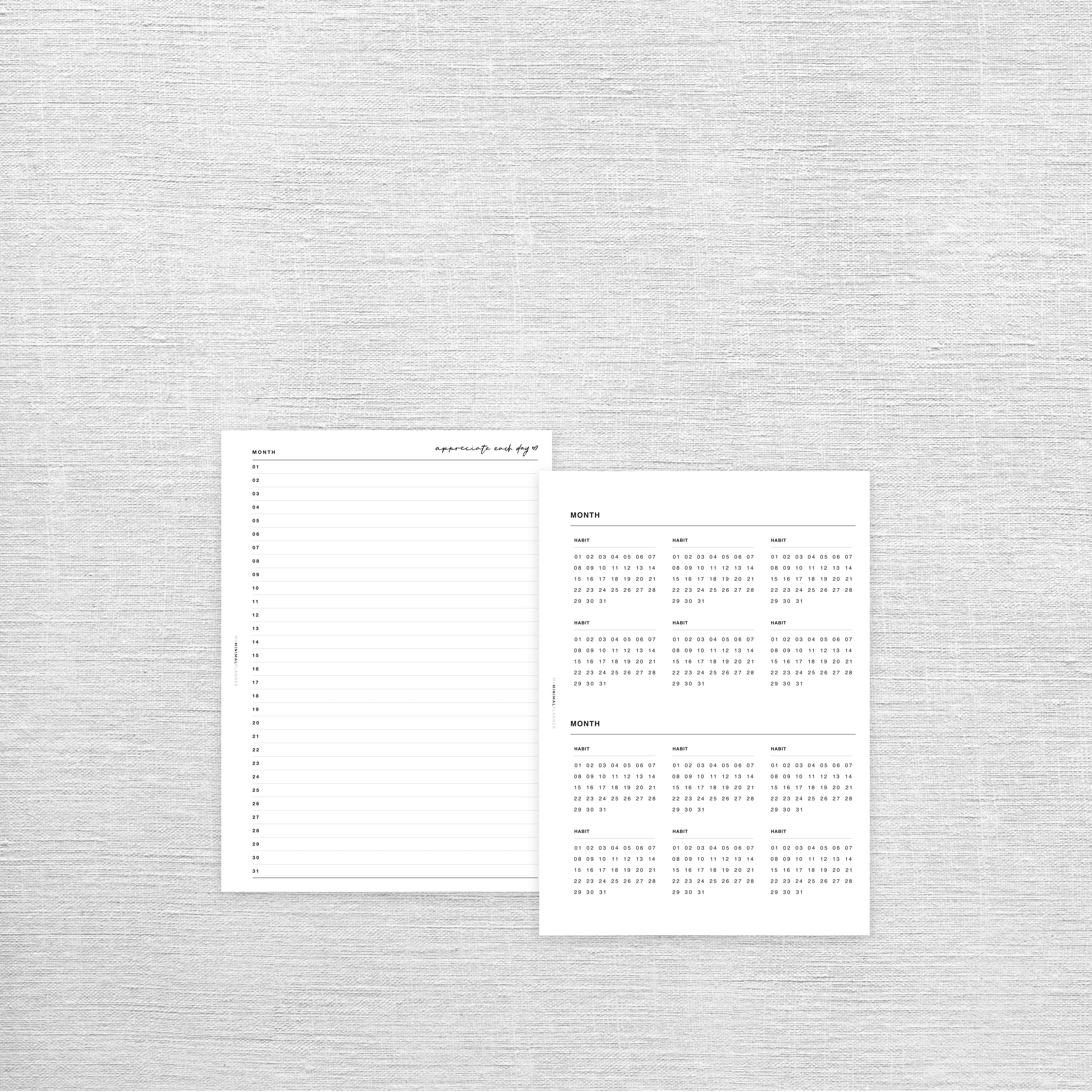 PR161 - The Book Log - Printable Insert – My Minimal Planner