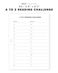 PR320 - A to Z Reading Challenge - Printable Insert