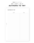 PR252 - Authors To Try - Printable Insert