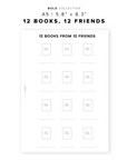 PR245 - 12 Books, 12 Friends - Printable Insert