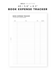 PR278 - Book Expense Tracker - Printable Insert
