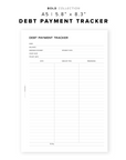 PR225 - Debt Payment Tracker - Printable Insert
