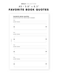 PR221 - Fave Book Quotes - Printable Insert