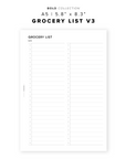 PR335 - Grocery List V3 - Printable Insert