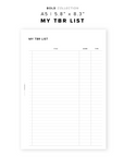 PR253 - My TBR List - Printable Insert