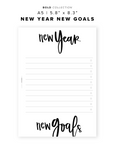PR319 - New Year New Goals - Printable Insert