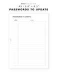 PR355 - Passwords To Update - Printable Insert