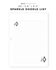 PR230 - Sparkle Doodle List - Printable Insert