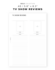 PR363 - TV Show Reviews - Printable Insert