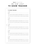 PR333 - TV Show Tracker V2 - Printable Insert