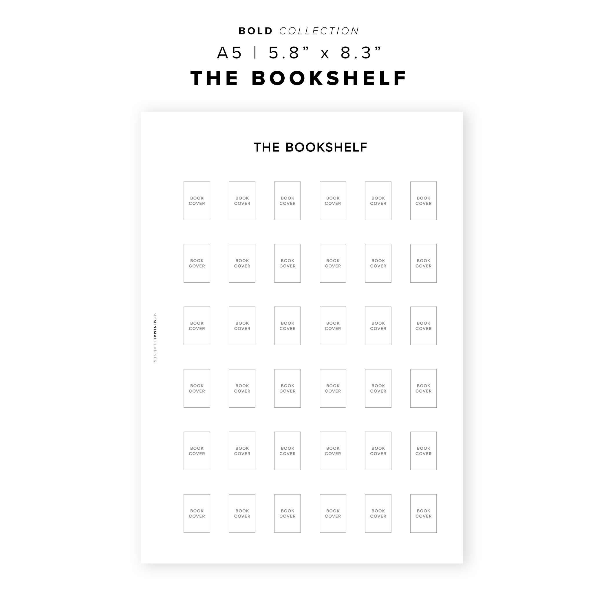 PR232 - The Bookshelf - Printable Insert – My Minimal Planner