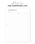 PR273 - The Shopping List - Printable Insert