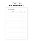 PR280 - Vacation Budget - Printable Insert