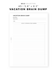 PR258 - Vacation Brain Dump - Printable Insert