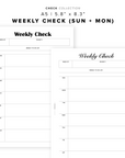 PR349 - Weekly Check / WO1P - Printable Insert