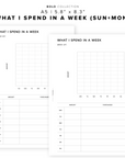 PR223 - What I Spend in a Week - Printable Insert