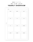 PR328 - Yearly Overview - Printable Insert