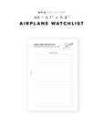 PR274 - Airplane Watchlist - Printable Insert