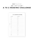 PR320 - A to Z Reading Challenge - Printable Insert