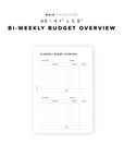 PR229 - Bi-Weekly Budget Overview - Printable Insert