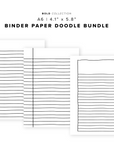 PR318 - Binder Paper Doodle Bundle - Printable Insert