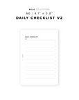 PR326 - Daily Checklist V2 - Printable Insert