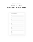 PR243 - Duology Book List - Printable Insert