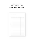 PR264 - Fan Fic Reads - Printable Insert