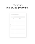 PR256 - Itinerary Overview - Printable Insert