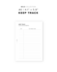 PR247 - Keep Track - Printable Insert