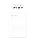 PR336 - Let's Cook - Printable Insert