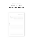 PR338 - Medical Notes - Printable Insert