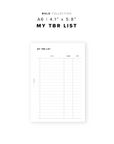 PR253 - My TBR List - Printable Insert