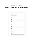 PR241 - New Year. New Mindset - Printable Insert