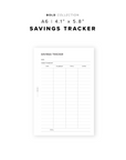 PR227 - Savings Tracker - Printable Insert