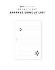 PR230 - Sparkle Doodle List - Printable Insert