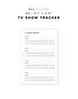 PR333 - TV Show Tracker V2 - Printable Insert