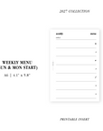 PR368 - The Menu - Printable Insert