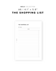 PR273 - The Shopping List - Printable Insert
