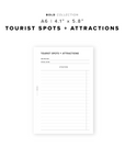 PR267 - Tourist Spots - Printable Insert