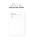 PR263 - Vacation Prep - Printable Insert