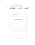 PR258 - Vacation Brain Dump - Printable Insert