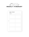 PR261 - Weekly Itinerary - Printable Insert