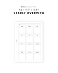 PR328 - Yearly Overview - Printable Insert