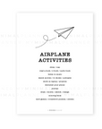 PRD206 - Airplane Activities - Printable Dashboard