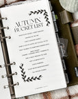 PRD175 - Autumn Bucket List - Printable Dashboard