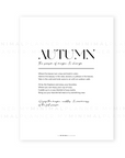 PRD174 - Autumn Definition - Printable Dashboard