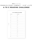 PR320 - A to Z Reading Challenge - Printable Insert