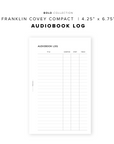 PR251 - Audiobook Log - Printable Insert