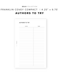 PR252 - Authors To Try - Printable Insert